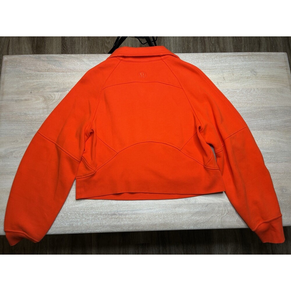 Lululemon Scuba Oversized Funnel Neck Half Zip Solar Orange Size XS/S - Picture 7 of 7